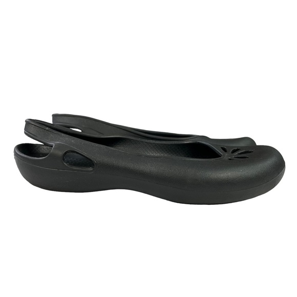 Crocs Taylor Slingback Flats Black Slip On‎ Shoes Womens Size 7 - Picture 1 of 10